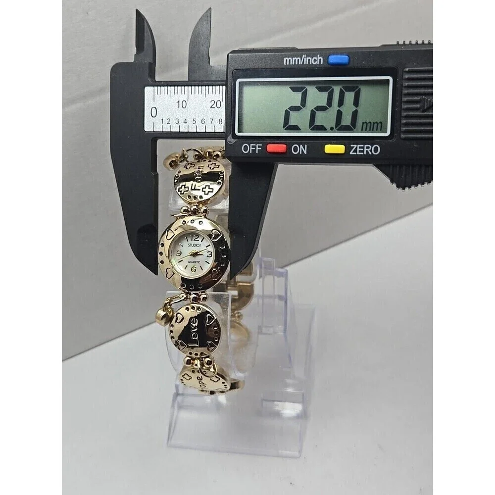 Studio Time Inspirational Watch Women Gold Tone 22mm Christian New Battery